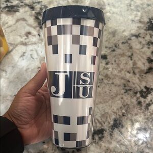 JSU Tumbler with Blue Lid